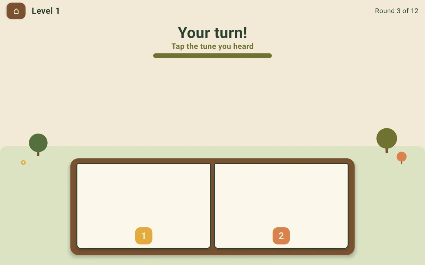 Sapling Music echo lesson asking a child to tap the tune they heard